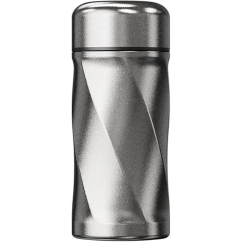 Vlfn 純チタンミニ水筒 200ml|真空断熱二重構造 保温保冷 150g 超軽量|丈夫コンパクト 持ち運び便利 男女兼用|アウトドア/キャンプ/運動会/通勤通学/オフィス用|レジャー必携 ギフト対応