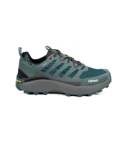 CHIRUCA ZAPATILLAS CENOTE 01 GORE-TEX, PARA SENDERISMO, MONTAÑA Y TREKKING COLOR VERDE (Verde, Sistema tallas calzado EU, Adulto, Números, mediano, 43)