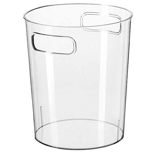 Image of Alipis Garbage Can Garbage Bin Plastic Trash Can Rubbish Bin Small Trash Can Office Trash Decorative Waste Basket Round Waste Basket Clear Creative Bucket