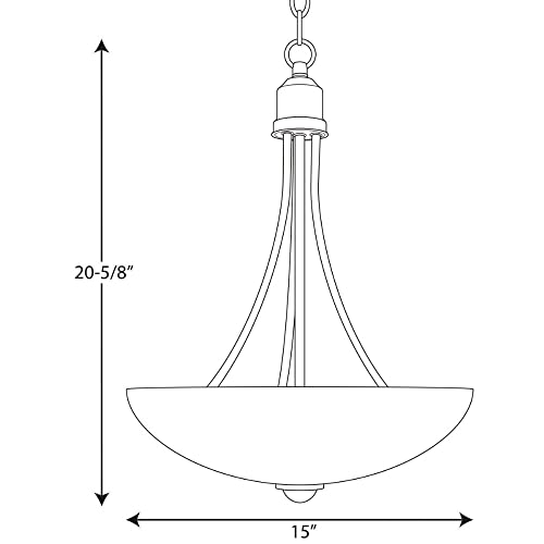 Image of Progress Lighting P3914-20 Gather Collection 2-Light Foyer Pendant, Antique Bronze