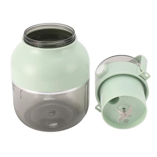 Large Capacity Portable Juicer Cup, Cordless Mini Electric Juicer Cup with USB Rechargeable, 500ML, for Multi Functional Juicing (Green)