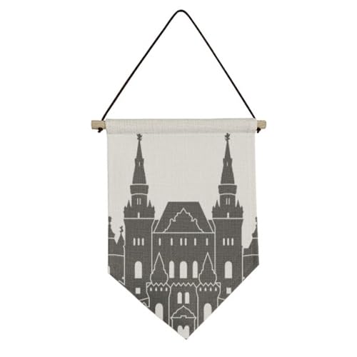 Drapeau en toile carte de Russie décoration murale suspendue