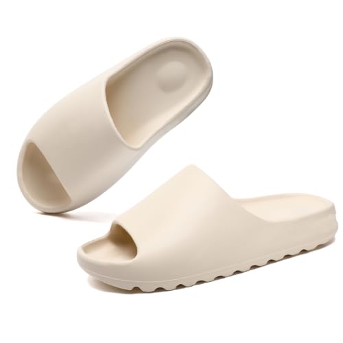 Image of Shoquis Cloud Slides Sandals for Women Men, Pillow Slippers,Open Toe Garden Shoes,sandals women,Drying Soft Lightweight Shower Shoes for Indoor and Outdoor