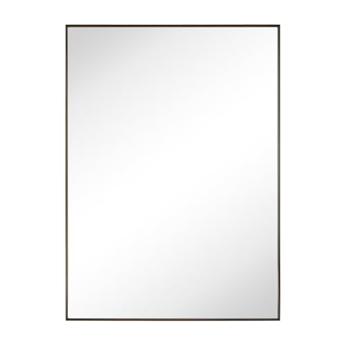 Image of TEHOME Oil Rubbed Bronze Bathroom Vanity Mirror with Squared Corners, 24x36'' Dark Bronze Rectangle Stainless Steel Metal Framed Mirror for Bathroom