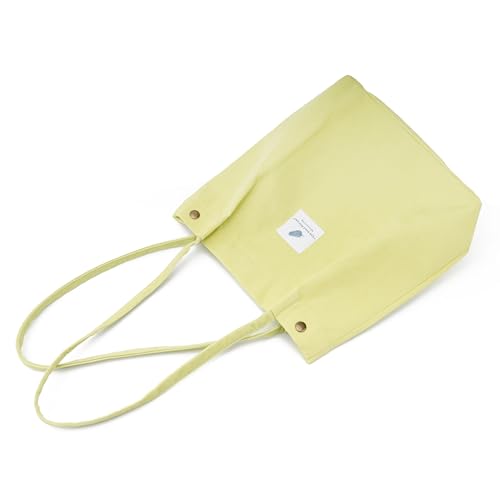 Image of Corduroy Tote Bag Cute Tote Bags for Women Shoulder Bag with Inner Pocket for Work Beach Travel and Shopping Grocery