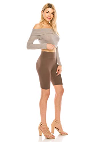 Image of ALWAYS Women's High Waist Bike Shorts - Athletic Workout Tummy Control Stretch Running Yoga Pants