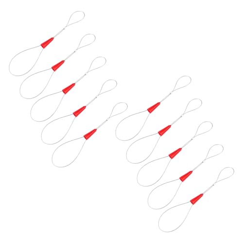 SEWACC 10個 穿線器 電気配線用ケーブルプーラー 鋼製耐久設計 低摩擦滑走 魚テープファスナー付き 壁 天井 床下配線作業に