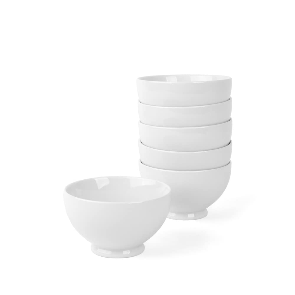 Holst Porzellan SH 2108 FA5 Porzellan French Coffee Bowl 0,45 l 12.5 x 7.5 cm, weiß, 6 Einheiten