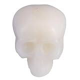 Velas de calavera de Halloween Luces de velas que cambian de color LED Velas temáticas decorativas Lámpara de atmósfera de estatuilla para el escritorio de la casa embrujada de fiesta (blanco).