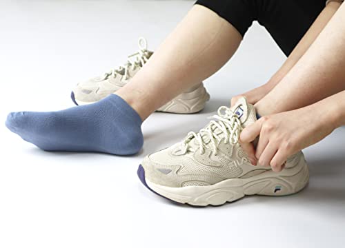 Image of SERISIMPLE Ultra-Thin Comfort Viscose Bamboo Mesh Ankle Socks for Women -Breathable Lightweight Low-Cut Socks 5 Pairs