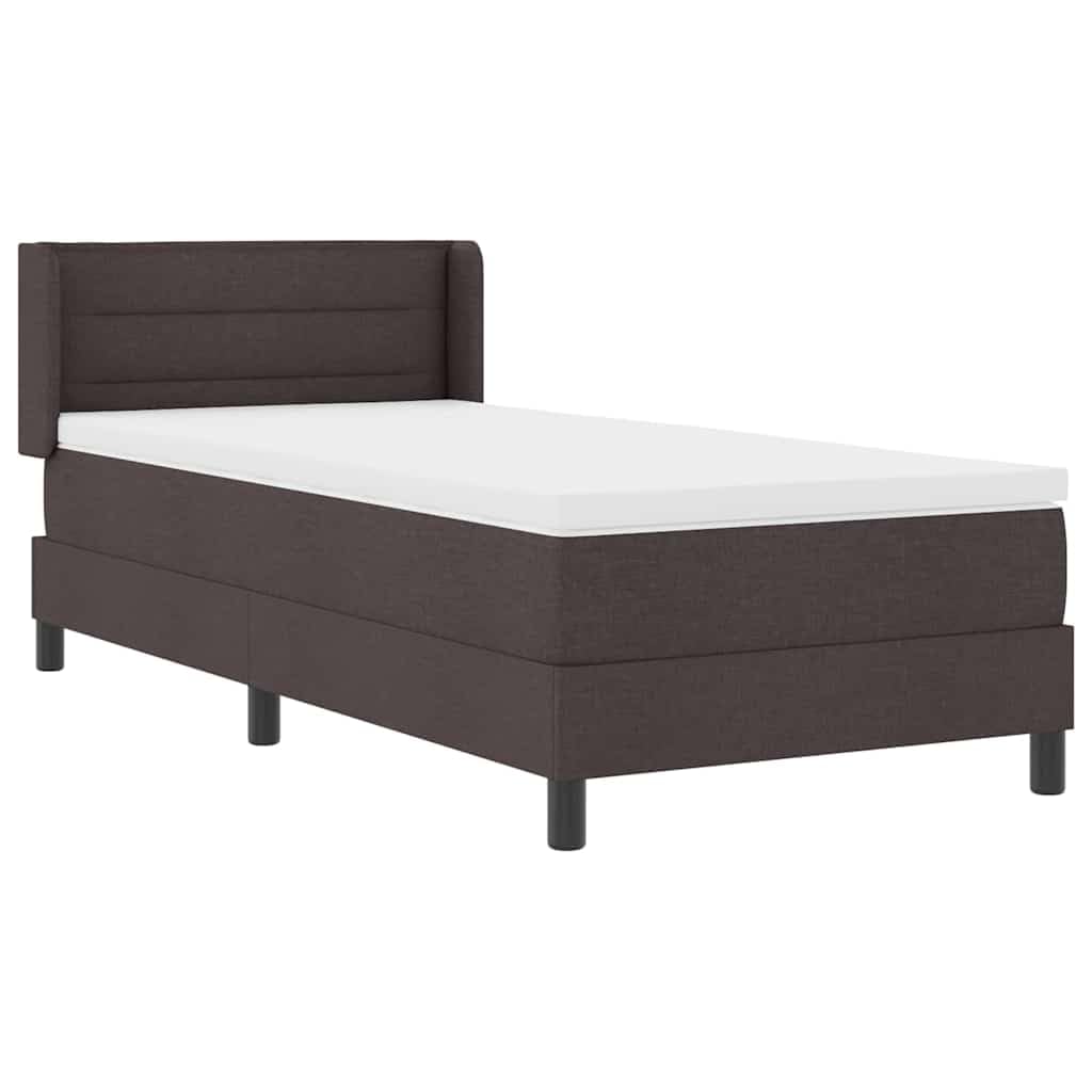 Poliester drewno sosnowe nowoczesne z zagłówkiem standard brązowy 200x80 cm