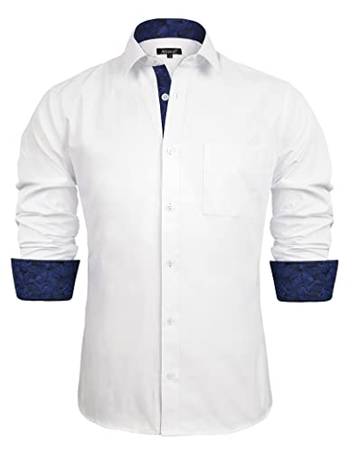 Chemise business homme coupe slim Alizeal, l'art du patchwork et des manches longues