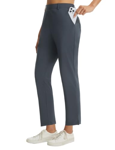 Image of baleaf Women's Golf Pants with Pockets for Work Travel Fit | 25 inch, Stretch, Wrinkle-Resistant, Comfort Fabric, Lightweight, Petite, Ankle, Slacks for Women, Casual, Commute