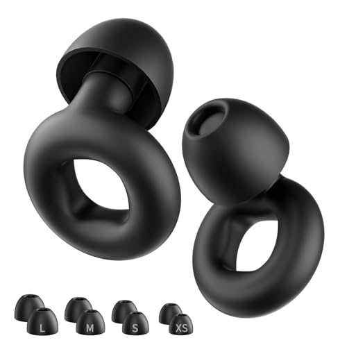 NEUTYPECHIC Tapones Oídos Ruido Dormir Silicona, Protección Auditiva Lavables y Reutilizable, para Dormir, Viajar, Con 8 Almohadillas en XS/S/M/L, Tapones Oídos Cancelación de Ruido SNR 30 dB