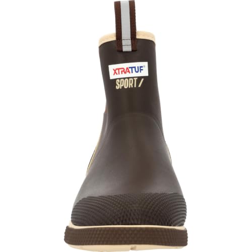 Image of XTRATUF 6 inch Men's Ankle Deck Boot Sport - 30% Lighter, 100% Waterproof Rubber Fishing Footwear - Non-Marking, Slip-Resistant Outsole - Moisture-Wicking Liner