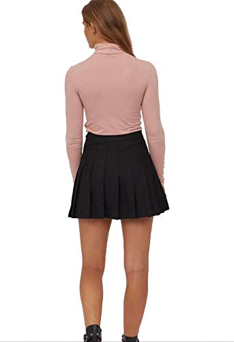 Image of Fabricorn Stylish Black Turtle Neck Cotton Tshirt for Women (Black)