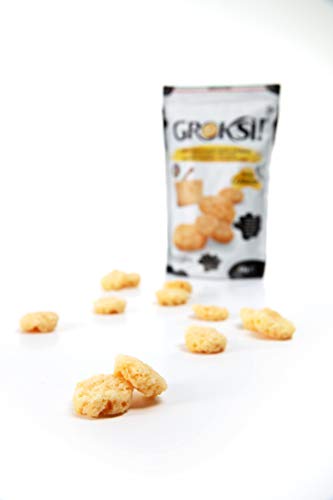 GROKSi! Classico 1x 60g laktosefrei glutenfrei ohne Kohlenhydrate Snack aus Italien Käse Parmesan Cracker Protein, Grana Padano, 60 g