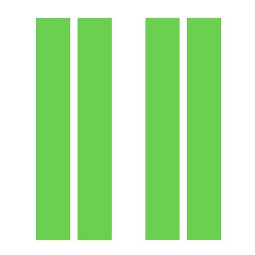 Image of TOMALL 2 Pair Racing Sport Stripe Vinyl Decals for Car Fender Hood Bumper Trunk Auto Stripe Graphic Stickers Decorations for Pickup Vehicle SUV Truck Off-Road (Green)