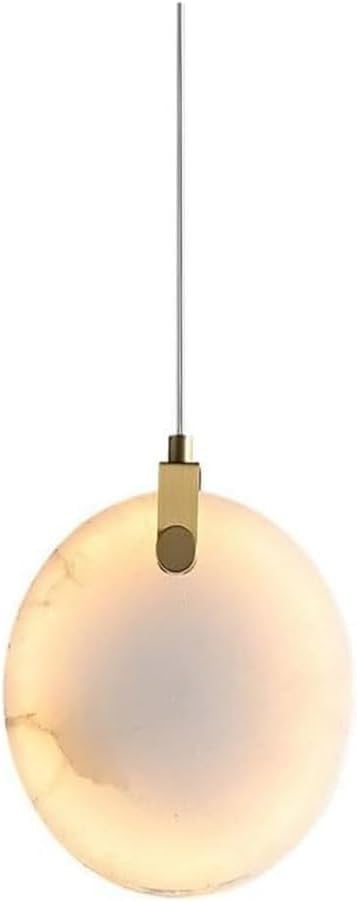 Lustre rond en marbre et cuivre : un luminaire suspendu design d'exception