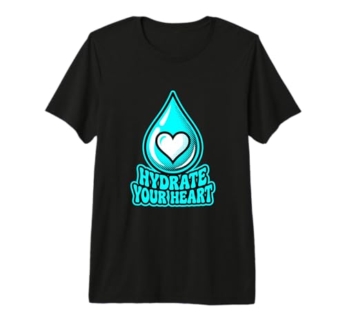 Hidrata tu corazón Cuídate Motivación Bienestar Camiseta Premium