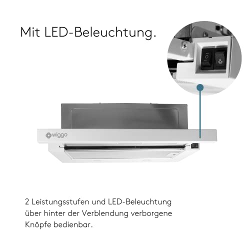 Dunstabzugshaube 60 cm Wiggo WE-632R mit LED-Beleuchtung