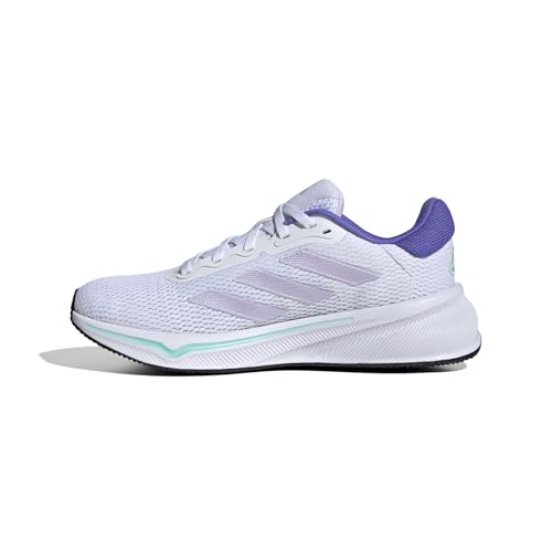 Adidas Women's Response, White/Purple Tint/Flash Aqua, 11
