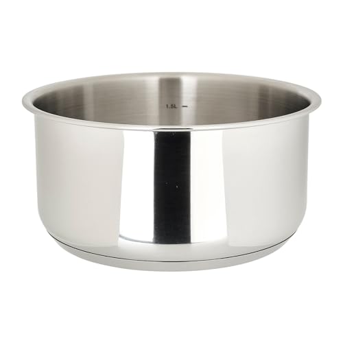 Sitram 715013 Casserole Inox amovible Gamme SITRAMOVIBLE ARPEGE Ø 18 cm H 9 cm - Avec marquage litres - Tous feux dont induction - vendu sans le manche