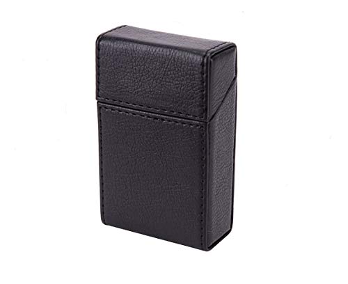 Borispaper King Size PU Leather Cigarette Case with Magnetic Flip Top Closure Pocket Carrying Cigarette Hard Box and Holder for Whole Package Cigarettes 20pcs Design Fancy Style Box