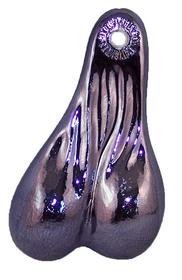 Bulls Balls Truck Nuts, Black Chrome Color Coated, 8" Tall Series, Made in USA