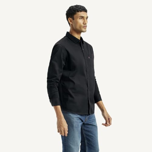 Image of Levi's Men's Cotton Solid Slim Fit Shirt