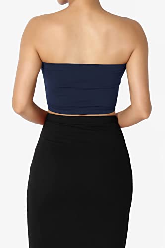 Image of TheMogan Women's Seamless Bandeau Bra Tube Top Strapless Nylon /Span Stretch Bralette
