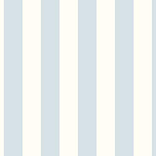Manhattan Comfort NWSD36126 Springfield Double Roll of Decorative Solid Vinyl Wallpaper, Blue/Pearl