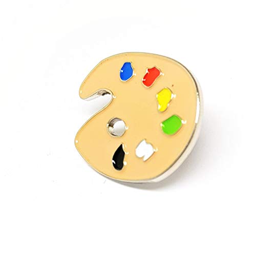Metalen glazuur pin badge kunstenaar verf palet (schilder) (27mm) - Afbeelding 3