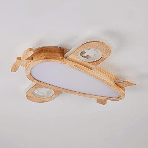 Plafonnier avion pour chambre enfant solution éclairage bois ludique - 5
