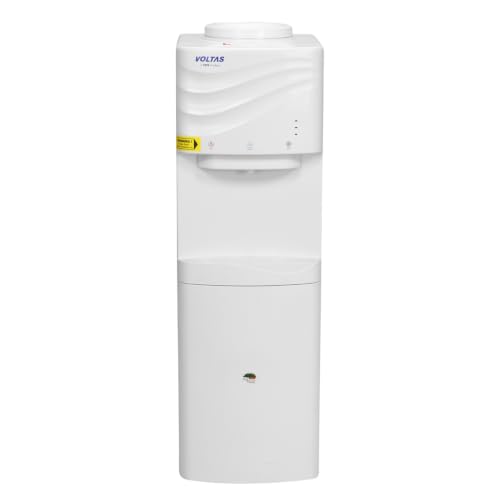 Image of Voltas Floor Mounted Water Dispenser, 3 Water Modes (Hot, Normal, Cold), ABS Body, White, Minimagic Wave FS, 20 litres