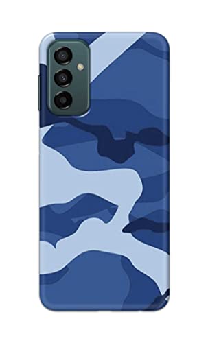 Image of Printed Hard Back Cover Case for Samsung Galaxy F23 5G | Samsung Galaxy M23 5G Back Cover (Army Blue Pattern) -702