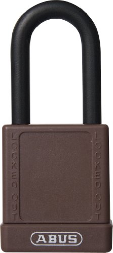 Image of Lockout Padlock, Keyed Different, Plastic-Covered Aluminum, Brown, 1 1 /2 in Shackle Height - 1 Each