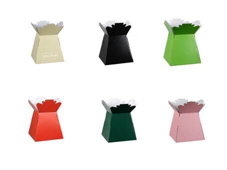 Hand-Tied Vase Florist Bouquet Boxes | Aqua Presentation & Transporter Boxes | Pack of 30 | Durable Flower & Plant Packaging | Glossy Mix 2