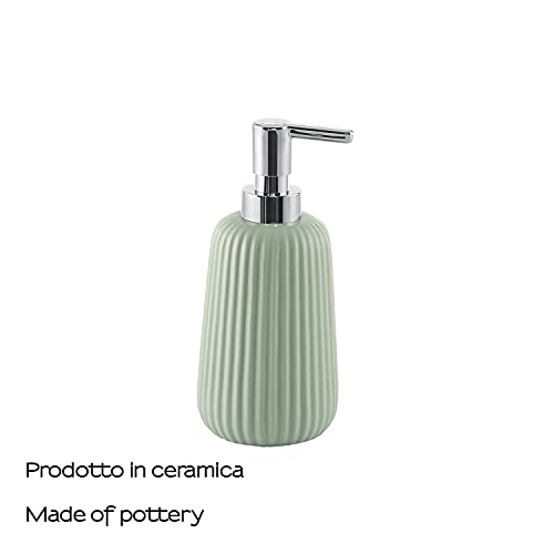 Gedy G-Marika, dozownik mięty zielonej, dozownik mydła łazienkowego wykonany ze stali nierdzewnej i Cromall, wymiary 18 x 8 x 8 cm i waga 0,37 kg, projekt R & D, 2 lata, wyjątkowa