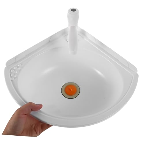 Lavabo de esquina triangular para optimizar espacio en el balcón y aseos pequeños 5