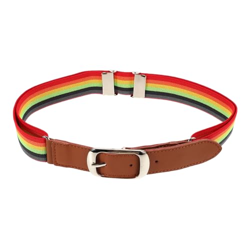 Elastic Wide Stretchy Belt Sports Hiking Waistband Stretch Waistband Basebal Belt Rainbow Elastic Outdoor Unisex