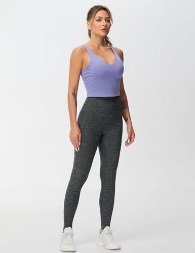 Image of THE GYM PEOPLE Thick High Waist Yoga Pants with Pockets, Tummy Control Workout Running Yoga Leggings for Women