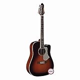 Violão eletroacústico Dreadnought cutaway aço Honey burst SWELL EQ Collection Series Tagima