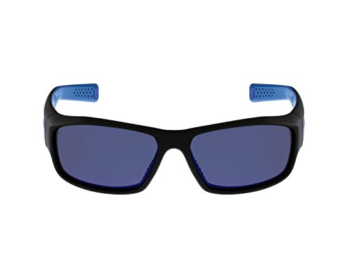 Nike Grey with Flash Lens Brazen R Sunglasses, Matte Black/Military Blue