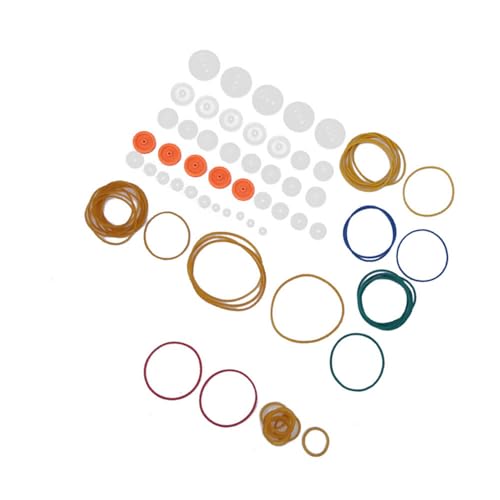 Hyuduo HYUDUOKT5CI6DPR2 Rubber Band, 84Pcs Belt Pulley Rubber Band Combination Set For Diy Model Toy, Hobby Rc Vehicle Drive Pulleys thumb #6