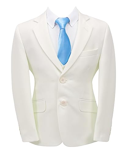 Image of Boys Page Boy Suit Tailored Fit 3 Piece or 6 Piece Set Communion Wedding Birthday Dinner Prom Party Special Occasion