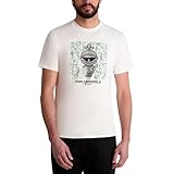 Karl Lagerfeld Paris Men's Sportswear T-Shirt, White, Medium