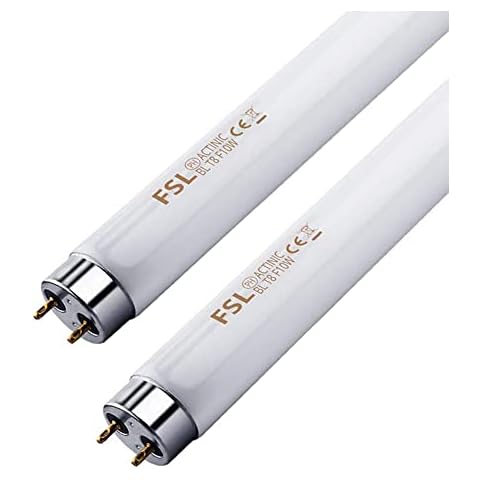 Insectaway 2 Pack of 10W T8 Straight Bar Fly Killer Replacement Bulbs for Mosquito Killer and Bug Zapper Cover