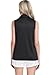 Femdouce 3 Pack Sleeveless Golf Polo Shirt for Women Quick Dry Golf Shirt Sleeveless V Neck Polo Shirt Lightweight Black/Rose/Cyan M