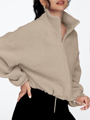 AUTOMET Womens Fleece Jackets Zip Up Oversized Sweatshirts Winter Clothes Long Sleeve Crop Sherpa Fall Outfits Fashion - Image 4